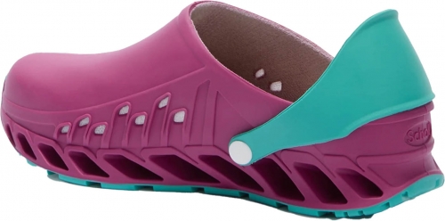Saboti de lucru autoclavabili Evoflex, fuchsia/emerald, Scholl